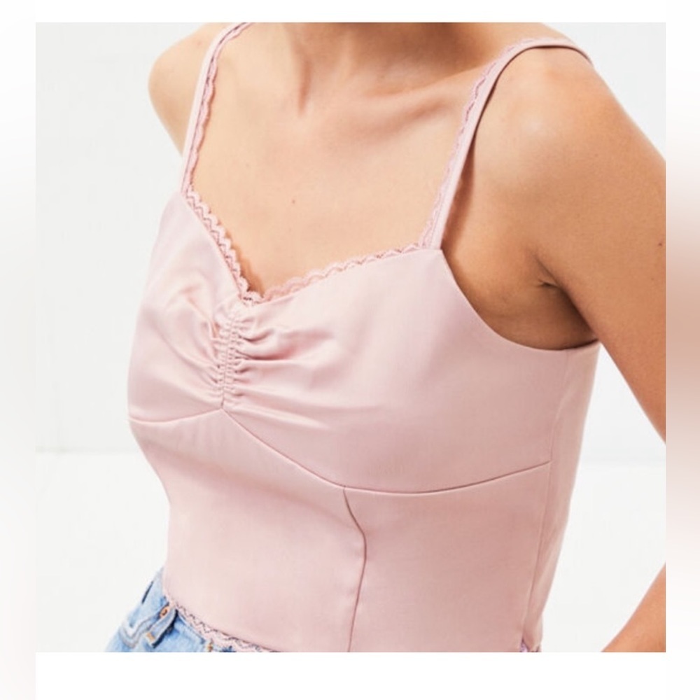 Lottie moss pink lace trim camisole 

size medium
